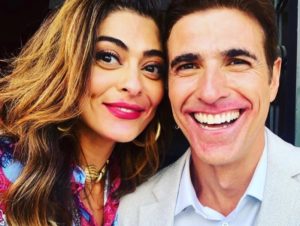 Juliana Paes e Reynaldo Gianecchini nos bastidores da novela A Dona do Pedaço (Foto: Reprodução/Instagram)