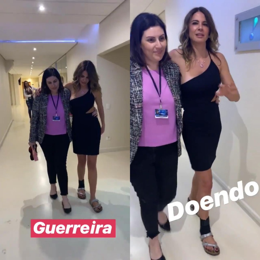 Luciana Gimenez precisou de ajuda após gravar o "Superpop", da RedeTV! (Foto: Reprodução/Instagram)