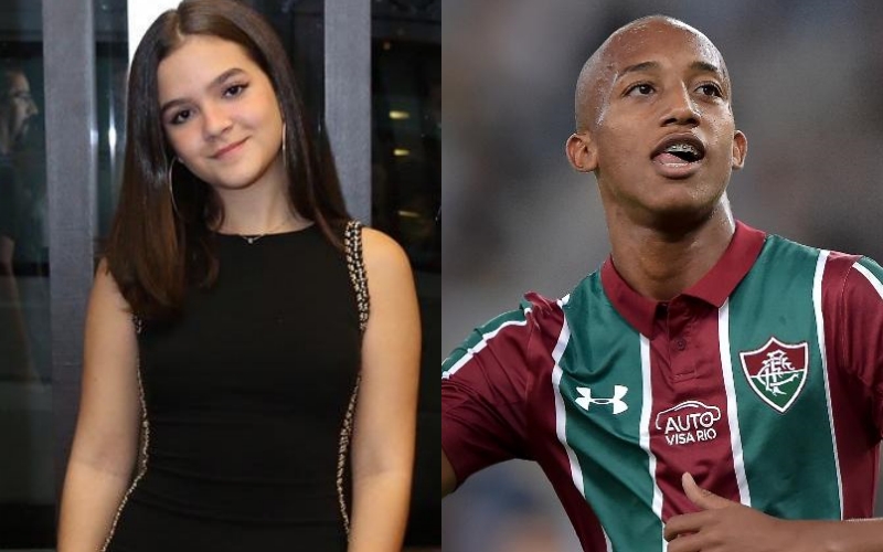 A atriz de A Dona do Pedaço da Globo, Mel Maia e o jogador de futebol do Fluminense, João Pedro (Foto: Montagem TV Foco)