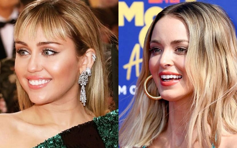 Depois da separação com Liam, a cantora Miley Cyrus foi vista aos beijos com Kaitlynn Carter (Foto: Reprodução)