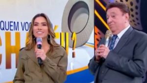 Raul Gil recebeu Patrícia Abravanel em seu programa do SBT (Imagem: Reprodução)