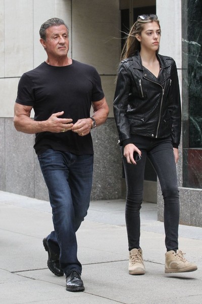 Sylvester Stallone e Sistine Stallone (Foto: Reprodução)