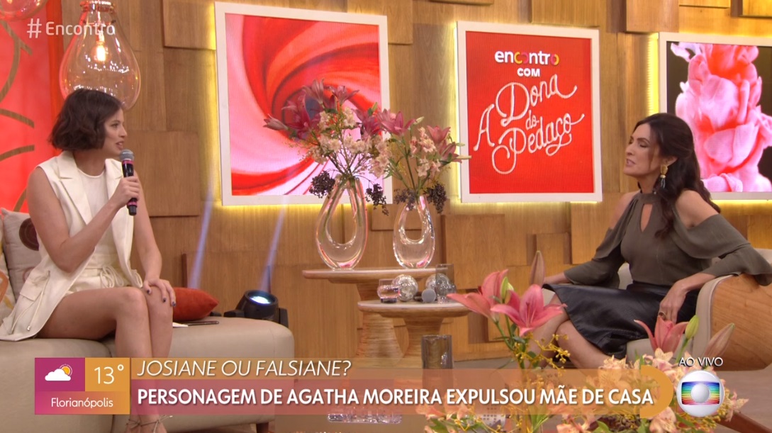 Fátima Bernardes entrevista Agatha Moreira de A Dona do Pedaço 