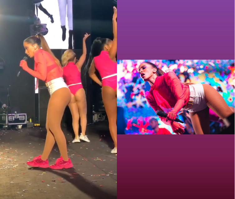 Figurino inicial de Anitta em show (Foto: Reprodução/ Instagram)