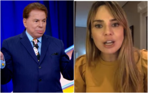 A apresentadora do SBT Brasil, Rachel Sheherazade e Silvio Santos (Foto: Montagem TV Foco)