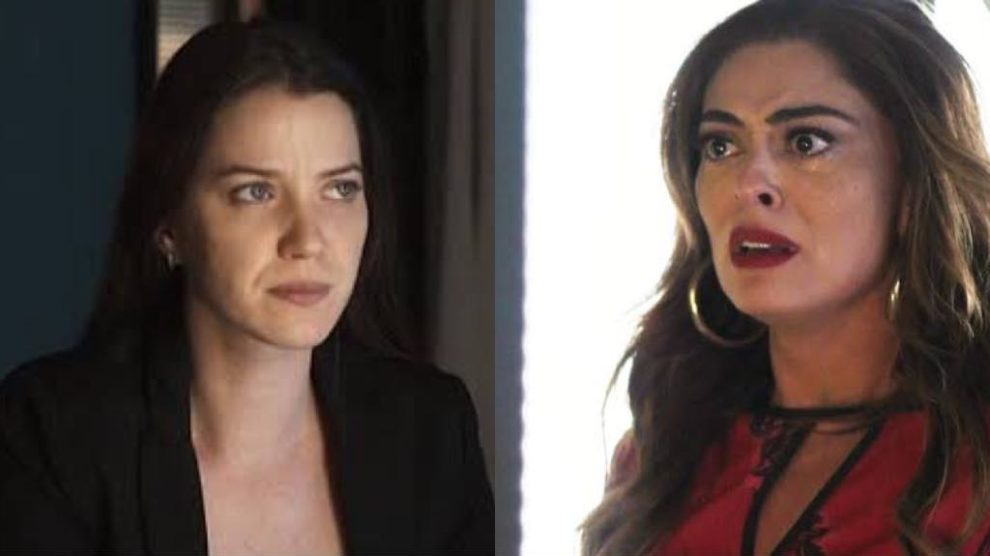 Fabiana e Maria da Paz em cena de A Dona do Pedaço (Foto: Reprodução/Montagem)