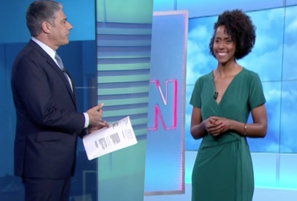 William Bonner cobrou explicações ao vivo de Maju Coutinho no Jornal Nacional (Foto reprodução)