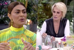 Ana Maria Braga recebeu Juliana Paes, a Maria da Paz de A Dona do Pedaço na Globo