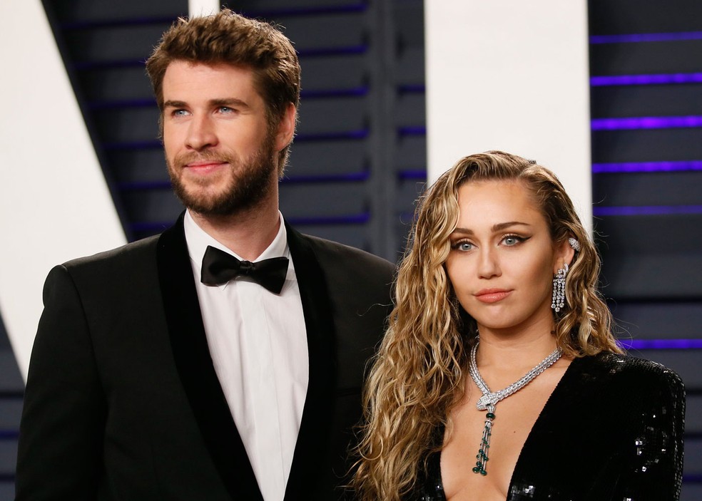 Ator Liam Hemsworth e sua ex-companheira, a cantora Miley Cyrus (Foto: Reprodução)