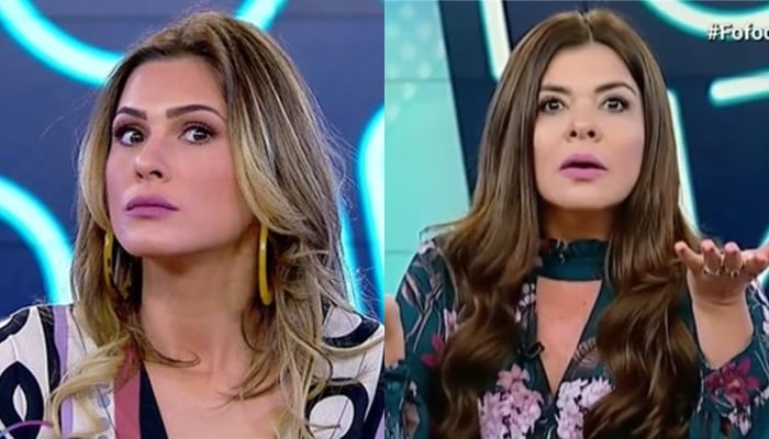 Lívia Andrade e Mara Maravilha no Fofocalizando (Foto: Reprodução/SBT)