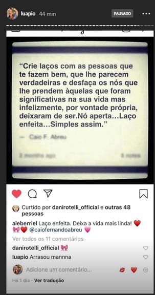 Luana Piovani manda suposta indireta para Anitta e Pedro Scooby. Foto: Reprodução/Instagram 