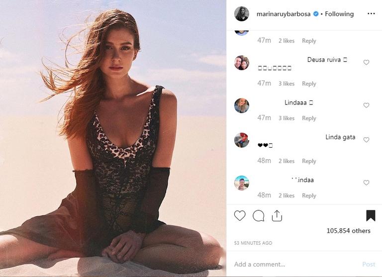 Marina Ruy Barbosa surge de lingerie e anima os seguidores (Imagem: Instagram)