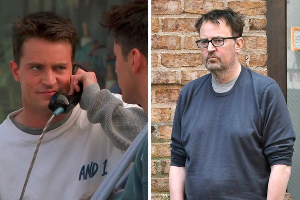 Antes e depois de Matthew Perry (Foto: Reprodução)