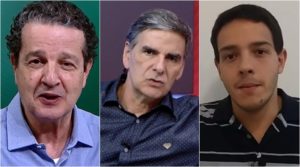 Juca Kfouri, João Carlos Albuquerque e Rafael de Oliveira estão na lista de dispensados pela ESPN Brasil. (Foto: Montagem/Reprodução)