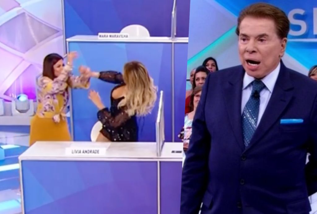 Silvio Santos tentou unir Lívia e Mara no SBT, mas resultado foi desastroso (Foto montagem: TV Foco)