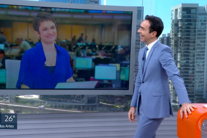 Sandra Annenberg e Cesar Tralli (Foto: Reprodução/ Instagram) Jornal Hoje 