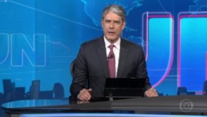 O jornalista William Bonner, âncora do Jornal Nacional se emocionou na morte de Gugu (Foto reprodução)