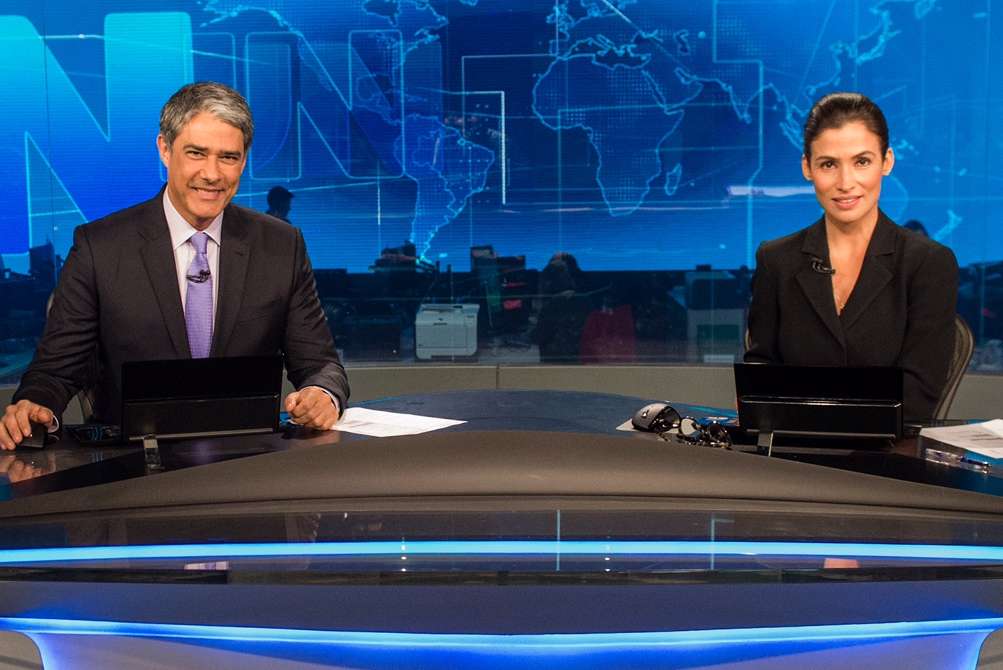 William Bonner e Renata Vasconcellos no Jornal Nacional (Foto: Reprodução)