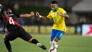 Neymar no jogo entre Brasil x Peru, que bombou a audiência da Globo na madrugada (Foto: Lucas Figueiredo/CBF)