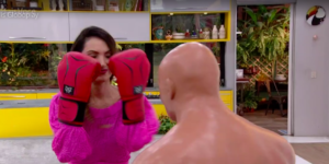 Patrícia Poeta se divertiu como boxeadora - Reprodução/Globoplay