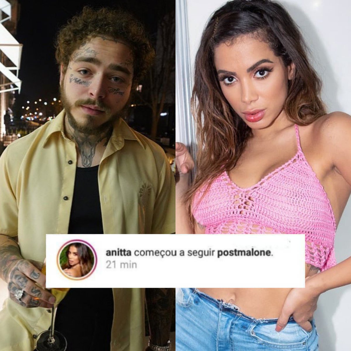 Anita e Post Malone podem fazer parceria em breve (Foto: Reprodução)