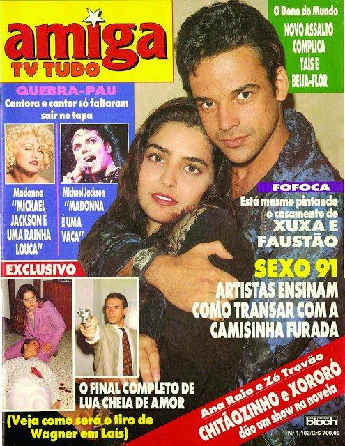 Notícia de revista sobre casamento entre Faustão e Xuxa nos anos 1990 repercutiu na web (Reprodução:Twitter)