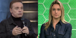 O apresentador da Record, Gugu Liberato abre o jogo e acaba com Se Joga da Globo, apresentado por Fernanda Gentil (Foto; Montagem TV Foco)