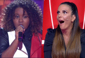 Ivete Sangalo não virou a cadeira para Ana Ruth no The Voice Brasil e seu mal (Foto montagem: TV Foco)