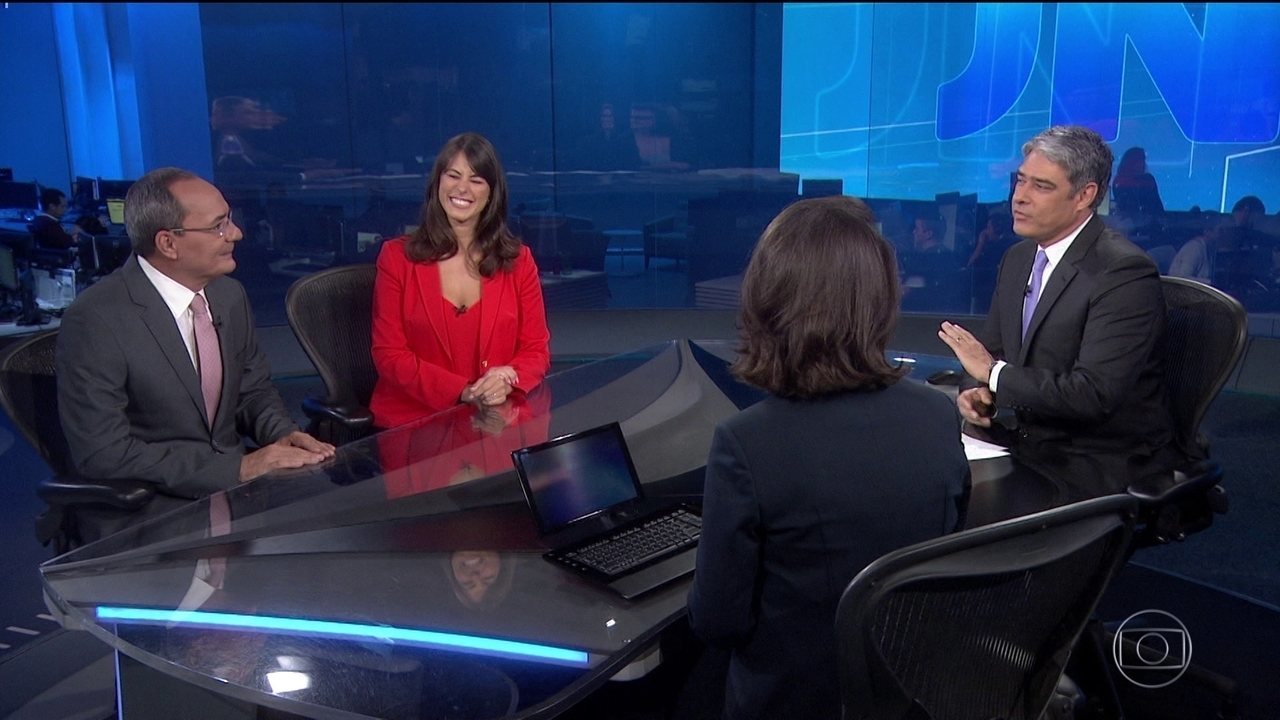 Jéssica Senra, Ayres Rocha, Renata Vasconcellos e William Bonner (Foto: Divulgação/TV Globo)