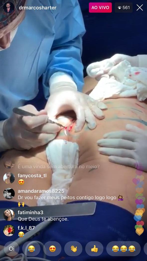 Marcos Härter fez transmissão ao vivo (Foto: Reprodução/Instagram)