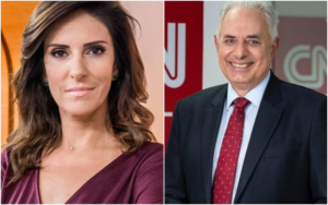 Os ex-apresentadores da Globo, Monalisa Perrone e William Waack (foto: Montagem TV Foco)