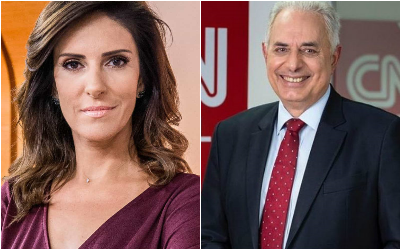 Os ex-apresentadores da Globo, Monalisa Perrone e William Waack comandaram jornal na CNN Brasil (Foto: Montagem TV Foco)