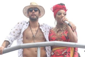 Pedro Scooby e Ludmilla foram flagrados juntos em festa no Rock in Rio (Foto: AGNews)