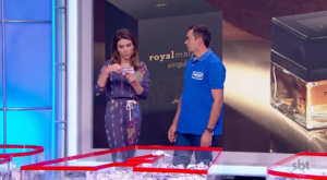 A filha do Silvio Santos, Rebeca Abravanel no Roda a Roda do SBT (Foto: Reprodução/Twitter)