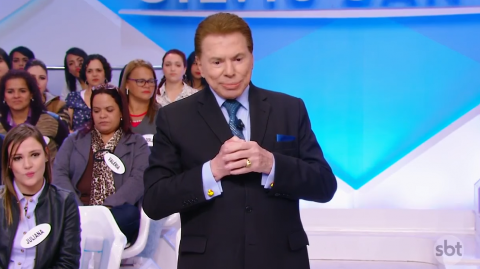 O apresentador Silvio Santos polemizou ao falar de bailarina (Foto: Reprodução)