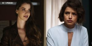 Fabiana (Nathalia Dill) e Josiane (Agatha Moreira) vão se unir contra Maria da Paz em A Dona do Pedaço (Foto: Reprodução/Globo)