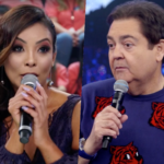 Carol Nakamura ficou em climão no Faustão durante a Dança dos Famosos (Foto reprodução)