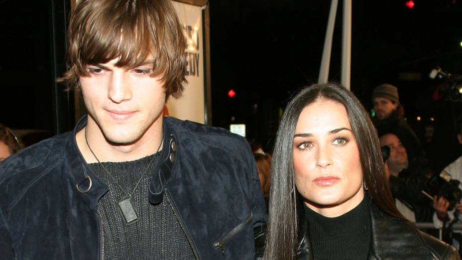 Demi Moore e Aston Kutcher (Foto: Reprodução)