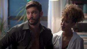 Diogo e Gisele em cena da novela das 19h, Bom Sucesso (Foto: Reprodução)