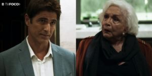 Reynaldo Gianecchini dá vida a Régis enquanto Gladys é interpretada por Nathalia Timberg em A Dona do Pedaço na Globo (Foto: Montagem/TV Foco)