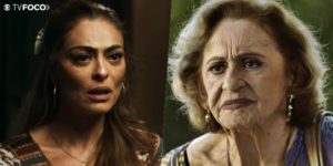 Maria da Paz e Matilde (Laura Cardoso) tem encontro com descoberta para a protagonista de A Dona do Pedaço (Foto: Montagem/TV Foco)