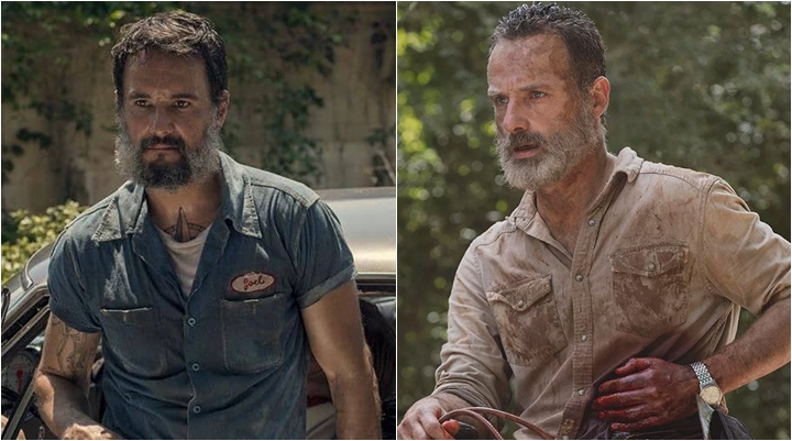 Rodrigo Santoro é comparado ao ator Andrew Lincoln, ex-The Walking Dead. (Foto: Montagem/Reprodução)