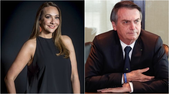 Maria Beltrão cometeu gafe ao se referir ao presidente Jair Bolsonaro. (Foto: Montagem/Divulgação)