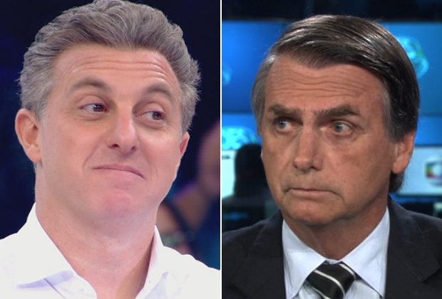 O apresentador Luciano Huck e o presidente Jair Bolsonaro (Foto; Montagem)