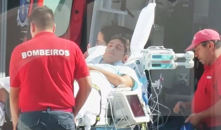 Ator Ângelo Rodrigues sofre o risco de amputar a perna (Foto: Correio da Manhã TV)