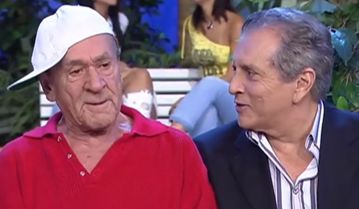 Carlos Alberto e Golias na Praça É Nossa (Foto: Reprodução)