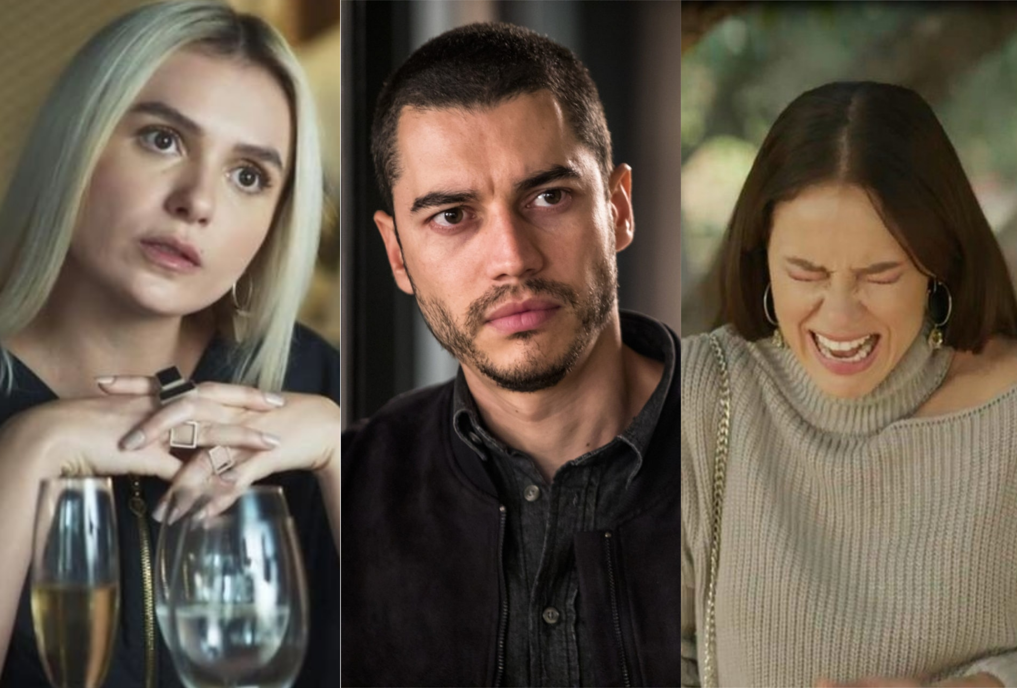 Camilo (Lee Taylor) proíbe Vivi Guedes (Paolla Oliveira) de ser madrinha de casamento de Kim (Monica Iozzi) em A Dona do Pedaço (Montagem: TV Foco)