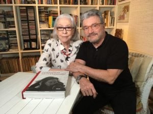 Fernanda Montenegro e Edney Silvestre no Globo Repórter (Foto: Divulgação/Globo)