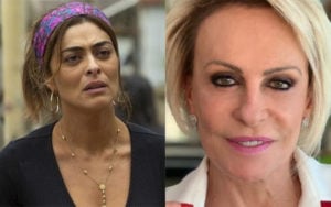 Maria da Paz (Juliana Paes) participa do Mais Você e conhece Ana Maria Braga (Montagem: TV Foco)