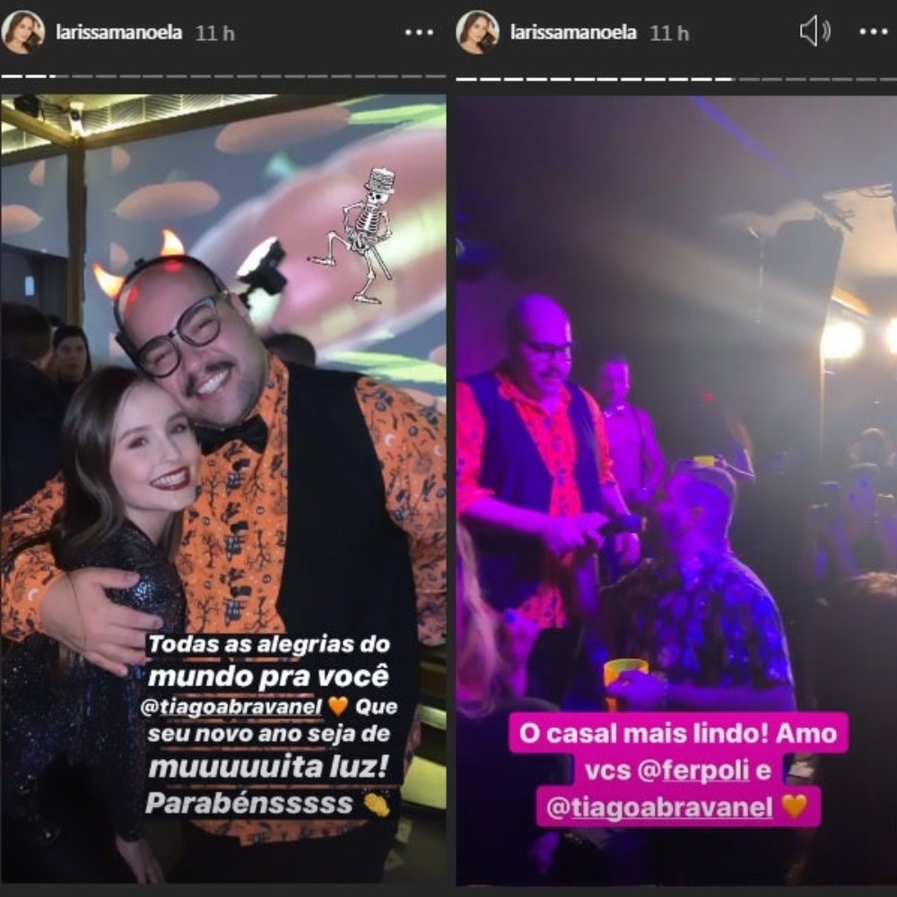 Larissa Manoela, Tiago Abravanel e Fernando Poli (Foto: Reprodução/Instagram/Montagem TV Foco)